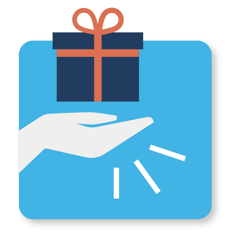 Geschenkicon als Symbol für den Bonus Coachingeinheit