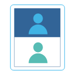 Icon aus zwei Personen für Live.Online Format