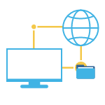 Icon Bildschirm und Internet