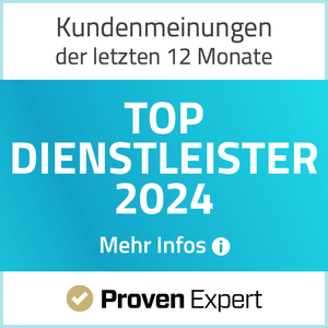 Siegel Top Dienstleister 2024 von Proven Expert